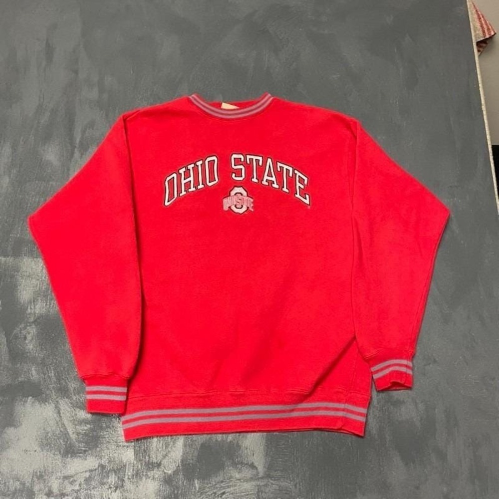 Vintage Ohio State Pullover Sweatshirt Men Large Red 1990s Red Oak